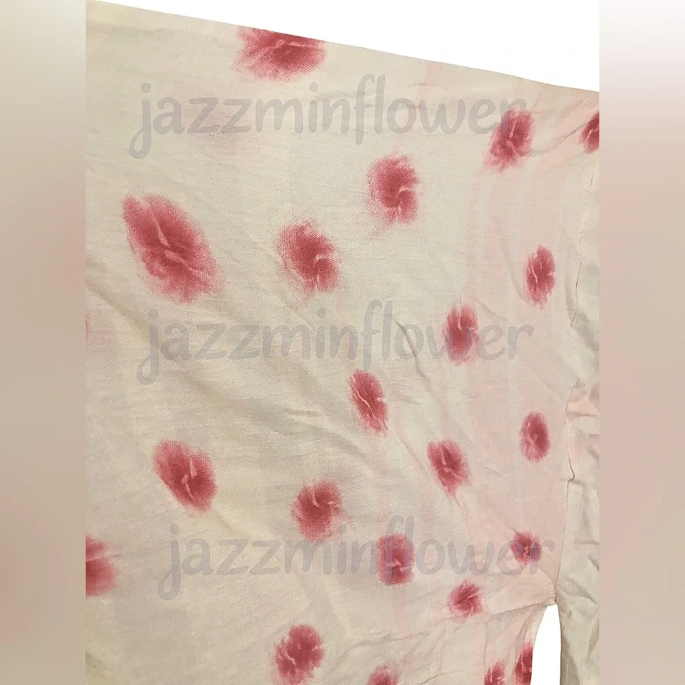 Free People Laurel Canyon white pink combo Kimono robe‎ one size brand new